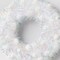 Iridescent Tinsel Christmas Wreath with Plastic Ornaments Shimmering Holiday Wall Décor